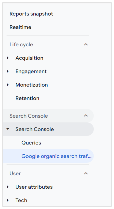 Navigasi CTR Google Analytics 4